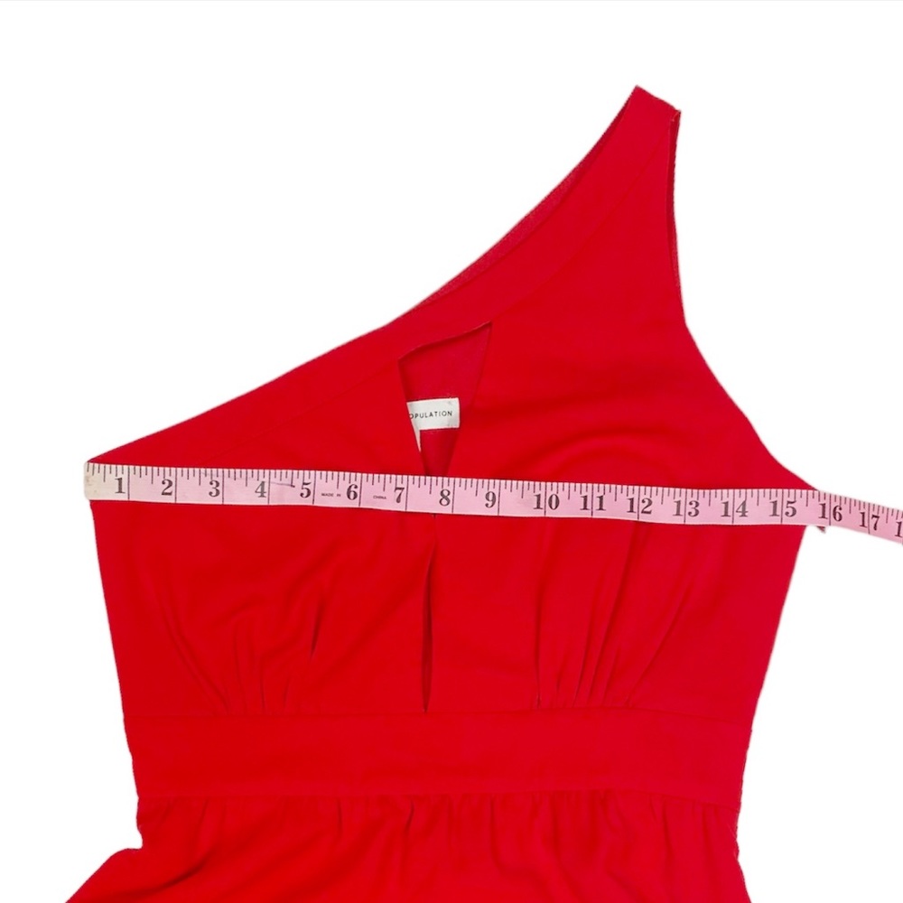 Dress The Population NWOT RARE 'Bea' Keyhole Bodice Gown in Red Size XS - Picture 8 of 11